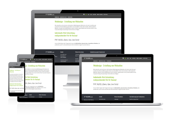 Webdesign Erstellung von Webseiten