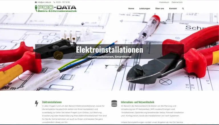 Webseite für Handwerker zum Festpreis 3 poc-data.de
